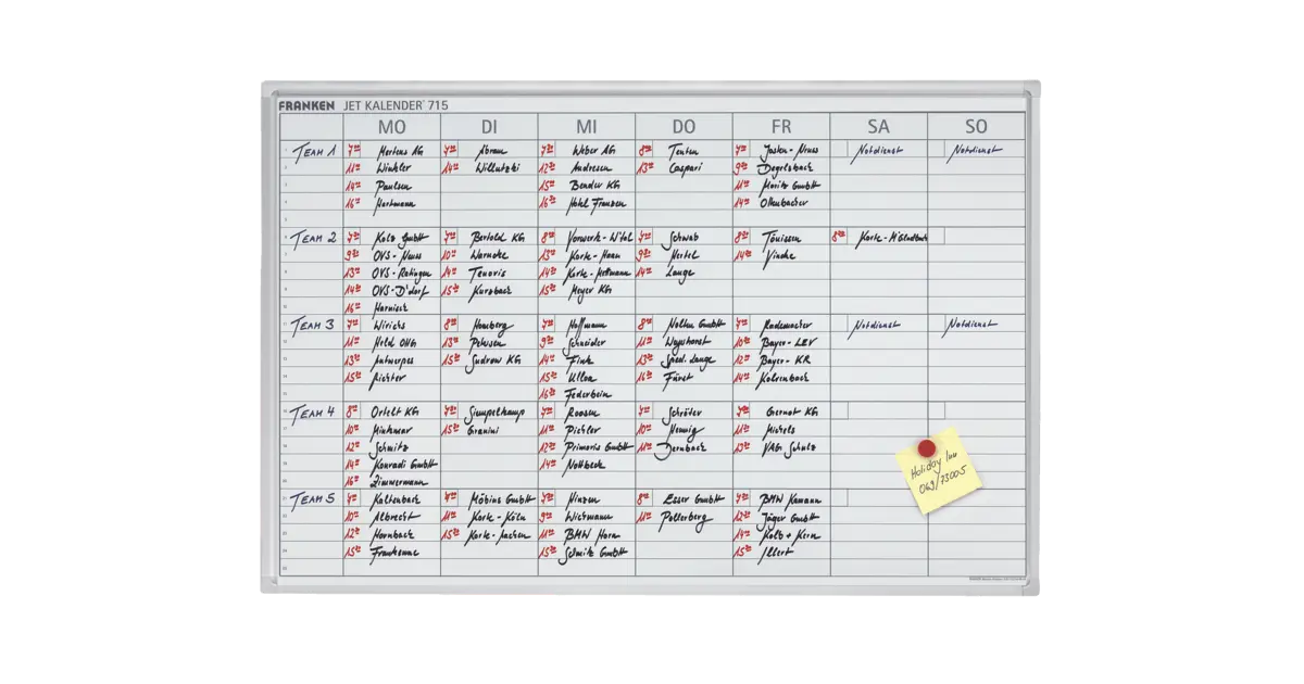 FRANKEN JetKalender Wochenplaner, 90 x 60 cm | FRANKEN