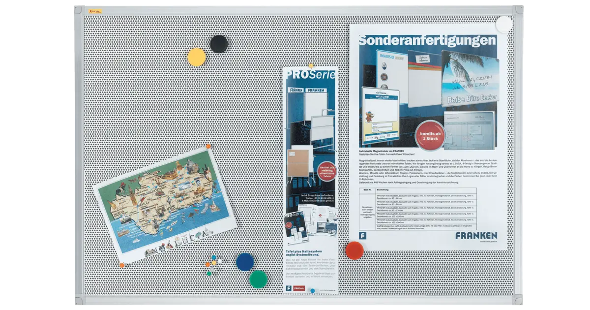 FRANKEN Textiltafel Pin´n´Mag Xtra!Line, 120x90cm FRANKEN
